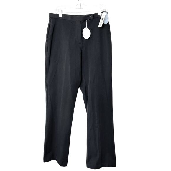 Westbound Madison Ave Pants Womens 14 Long Inseam 33" Straight Leg Black Stretch - Picture 1 of 8